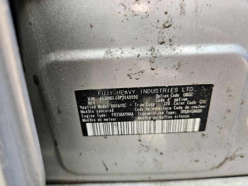 2015 Subaru Legacy Air Cond. Evaporator