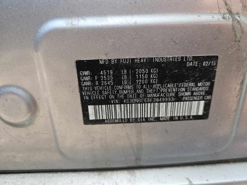 2015 Subaru Legacy Air Cond. Evaporator