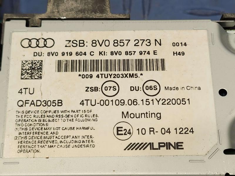 2016 Audi A3 Info-Gps-Tv Screen
