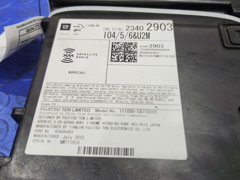 2016 Cadillac ATS Audio & Visual Equip.(Radio)