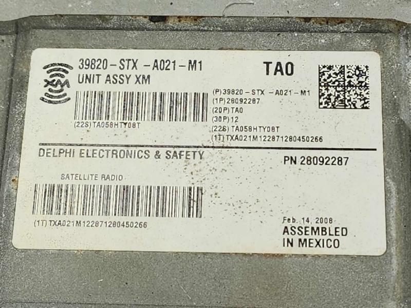 2007-2009 Acura MDX XM Satellite Radio Receiver Tuner Module OEM 39820STXA02