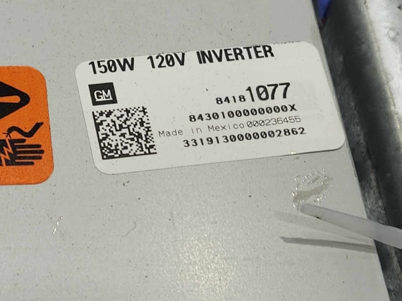 2019 Chevrolet Tahoe Converter/Inverter/Charger