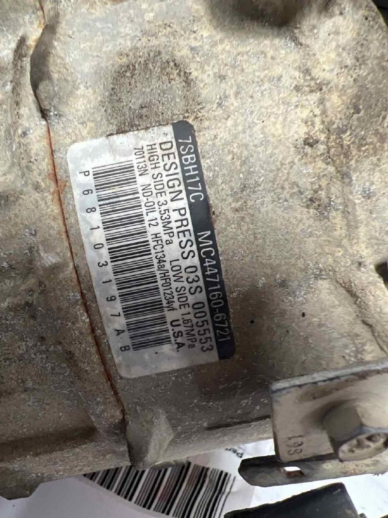 2014 - 2022 Jeep Cherokee AC Compressor Assembly 2.4L ONLY OEM 68103197AC