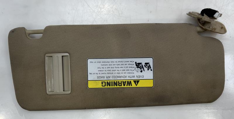 2015 - 2019 Hyundai Sonata Sun Visor LH Driver Side Tan w/o Sunroof OEM 85201C2000TRY
