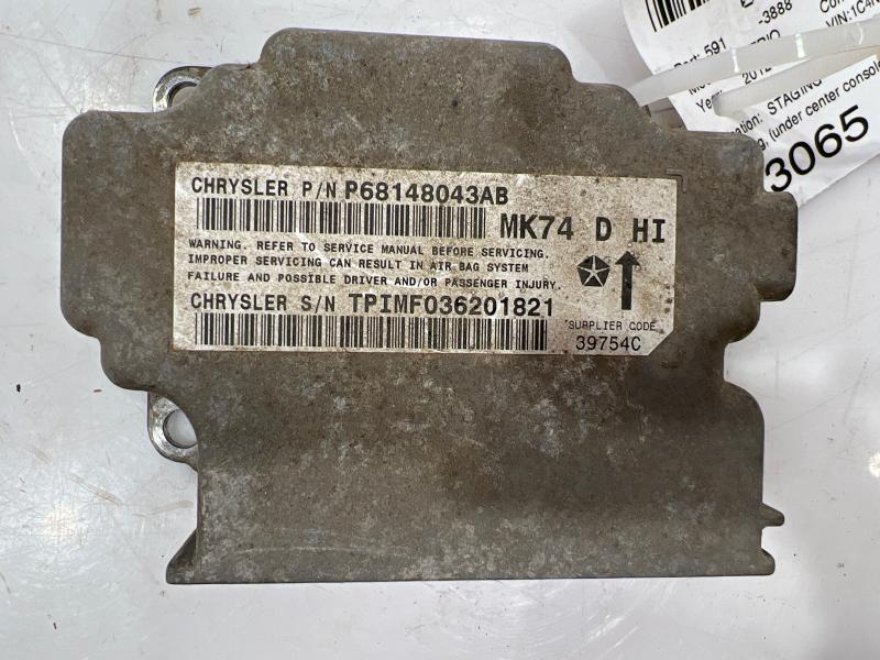 2010 - 2012 Jeep Patriot SRS Restraint Control Module OEM 68148043AB