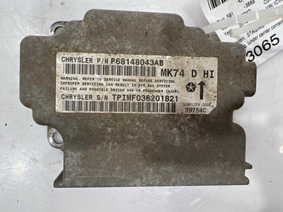 2010 - 2012 Jeep Patriot SRS Restraint Control Module OEM 68148043AB