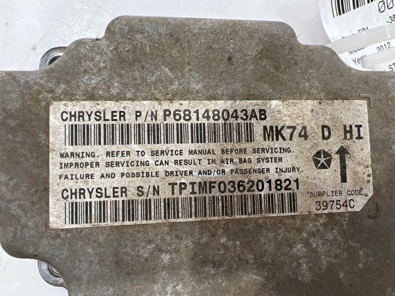 2010 - 2012 Jeep Patriot SRS Restraint Control Module OEM 68148043AB