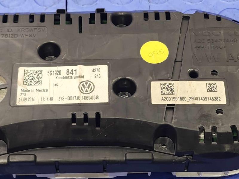 2015 Volkswagen Golf Speedometer