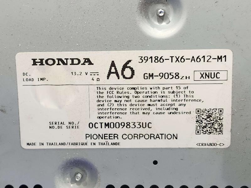 2016-2018 Acura ILX Radio Audio Amplifier Genuine OEM Part 39186TX6A61