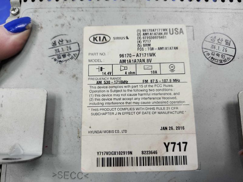 2016 Kia Forte Audio & Visual Equip.(Radio)