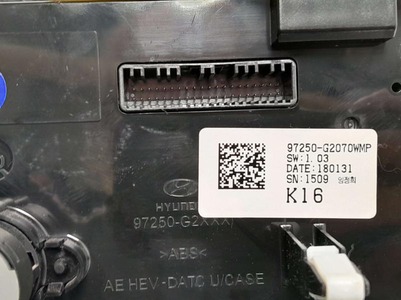 2018 Hyundai Ioniq Heater A/C Control