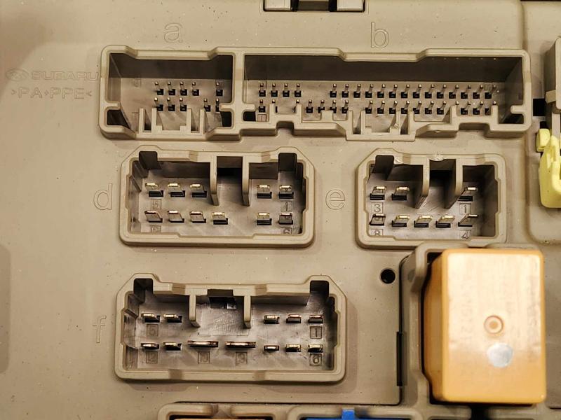 2017 Subaru Legacy Cabin Fuse Box