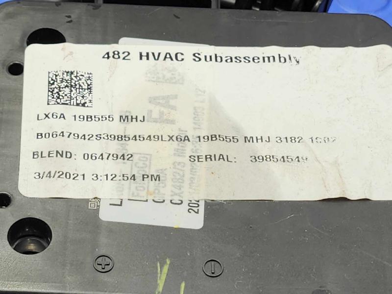 2021 Ford Escape Blower Motor