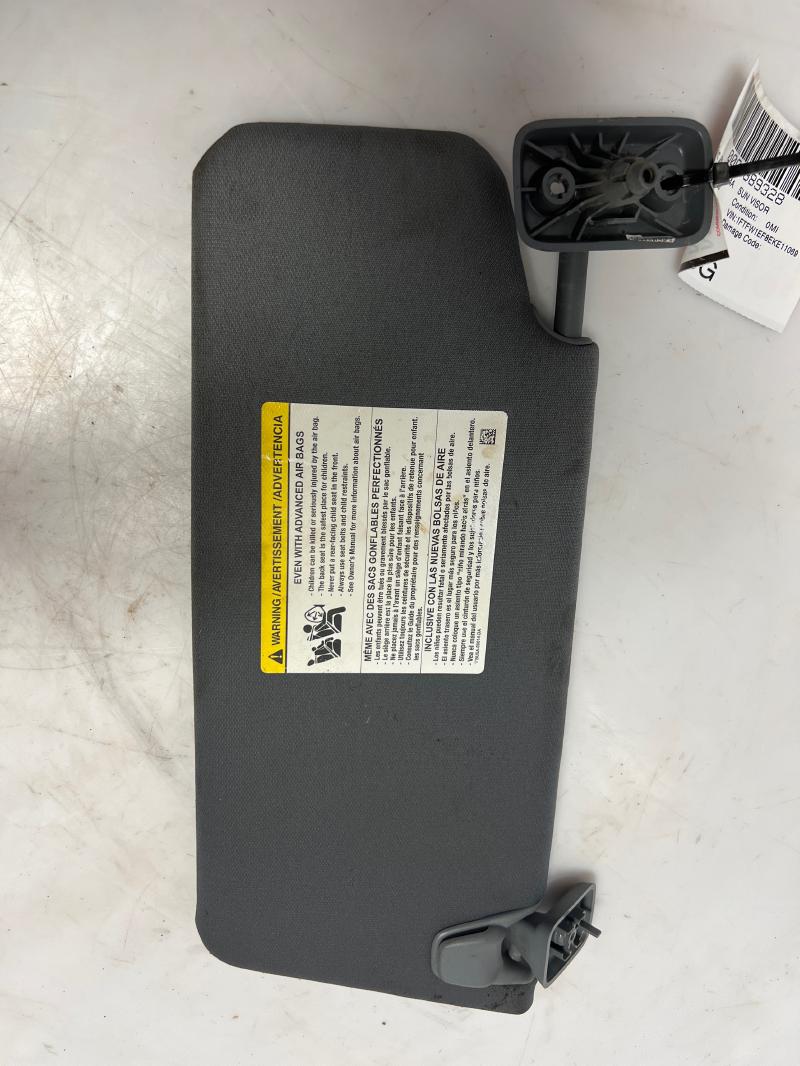 2011 - 2014 Ford F150 Sun Visor RH Passenger Side Gray w/o Illumination w/ Mirror OEM CL3Z1504104AA