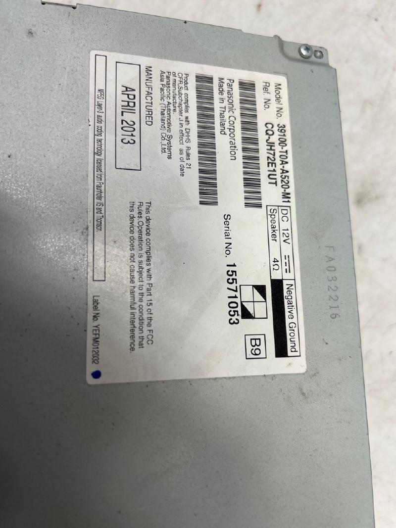 2012 2013 2014 Honda CRV LX Radio Receiver AM FM Single CD OEM