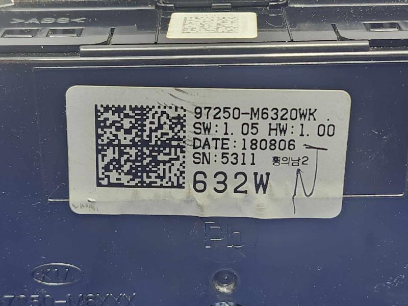 2019 Kia Forte Heater A/C Control