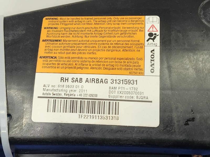 2012 Volvo XC60 Air Bag