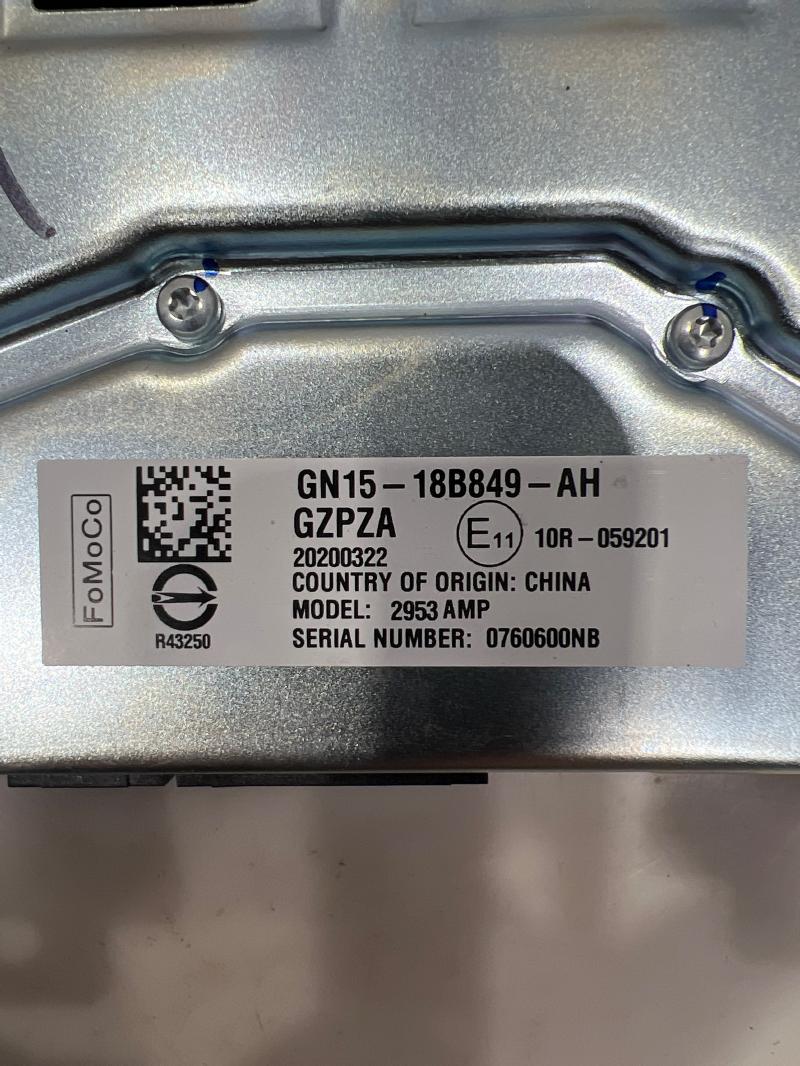 2018 - 2022 Ford Ecosport Radio Amplifier Assembly OEM GN1518B849AH