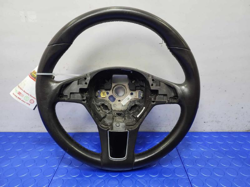 2011-2014 Volkswagen Touareg Steering Wheel Brown Leather NON Heated OEM 7P6419091X0U