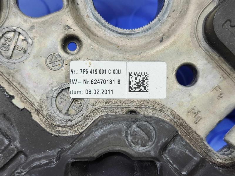2011-2014 Volkswagen Touareg Steering Wheel Brown Leather NON Heated OEM 7P6419091X0U