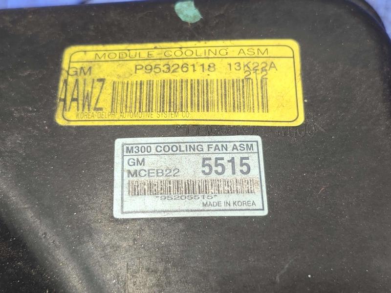 2014 Chevrolet Spark Electric Cooling Motor