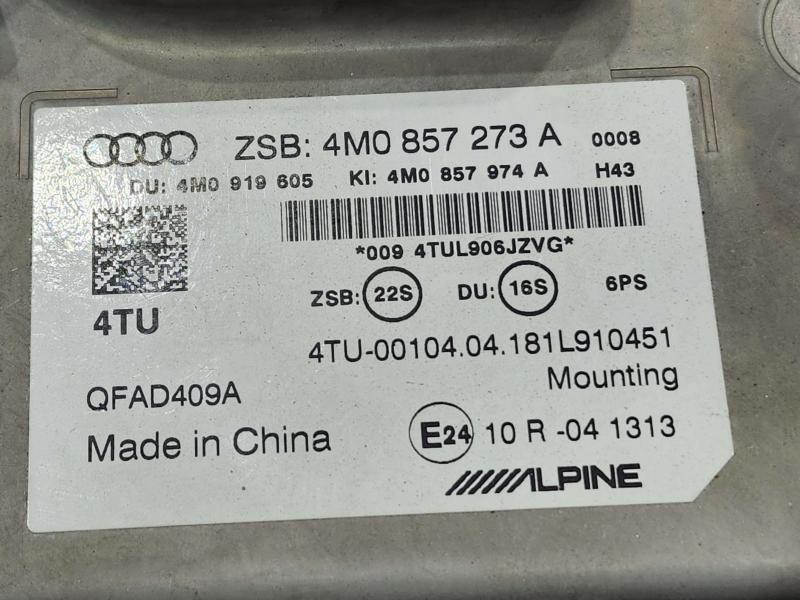 2018 Audi Q7 Info-Gps-Tv Screen