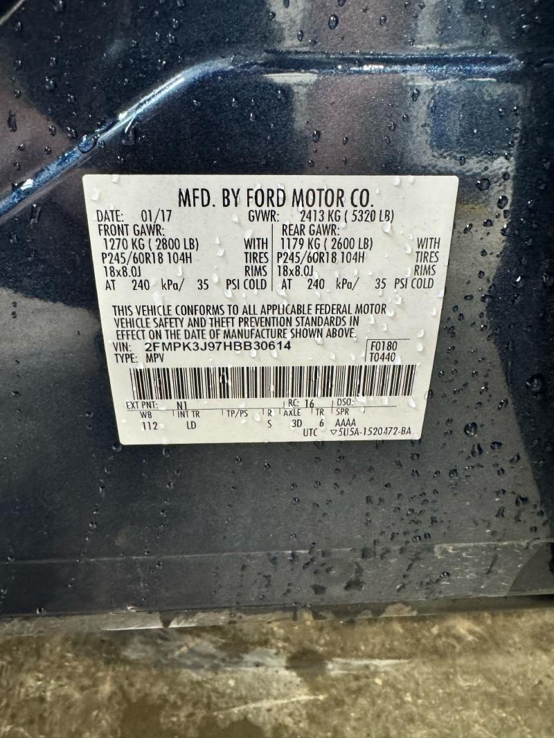 2017 Ford Edge Air Cond. Evaporator