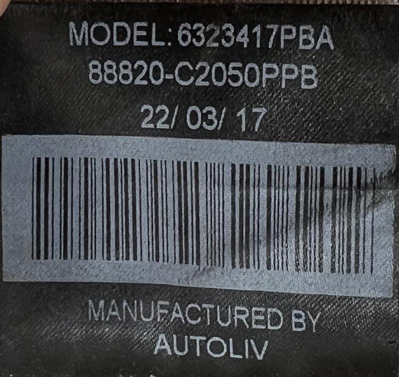 2017 Hyundai Sonata Front Seat Belt