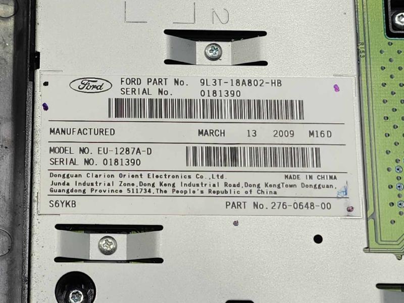 2009-2010 Ford F-150 Radio Control Panel Genuine OEM Part 9L3T-18A802-HB
