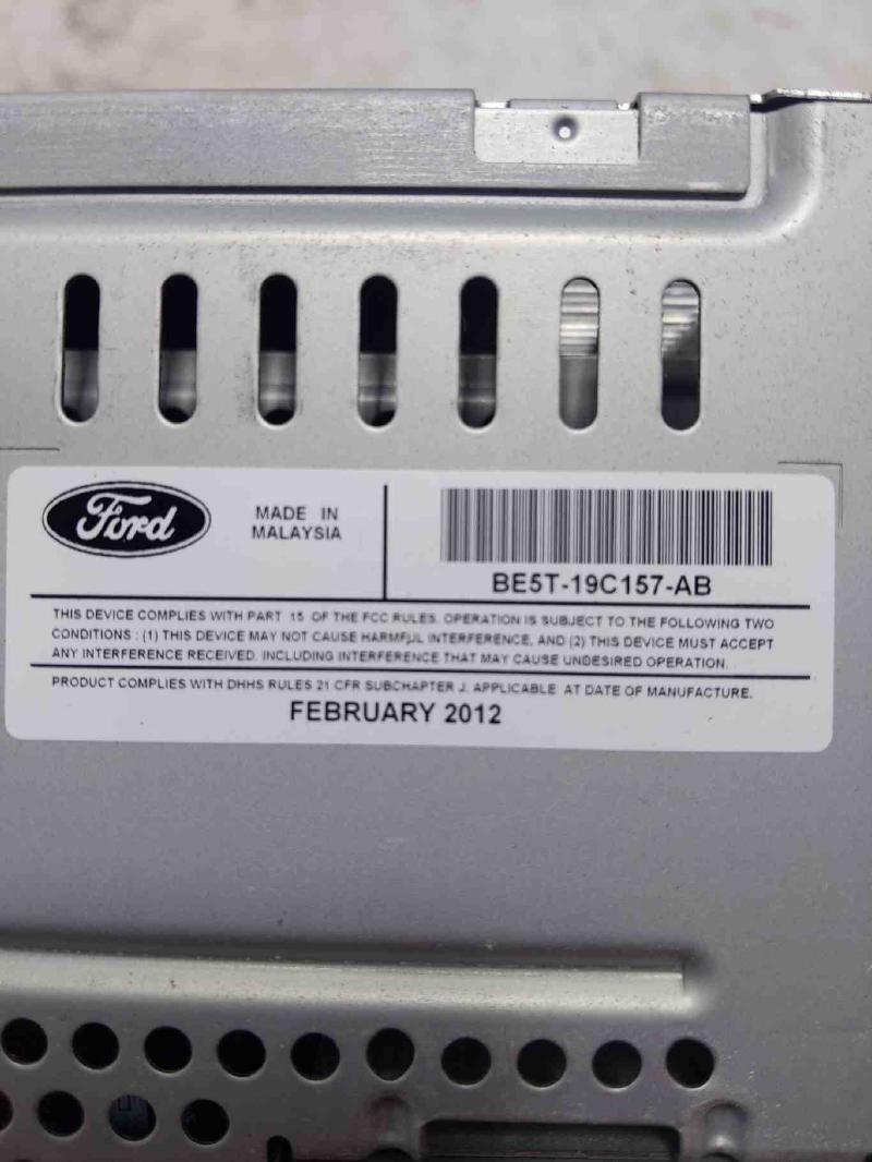 2012 Ford Fusion Audio & Visual Equip.(Radio)