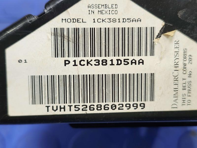 2007 Dodge Grand Caravan Rear Seat Belt