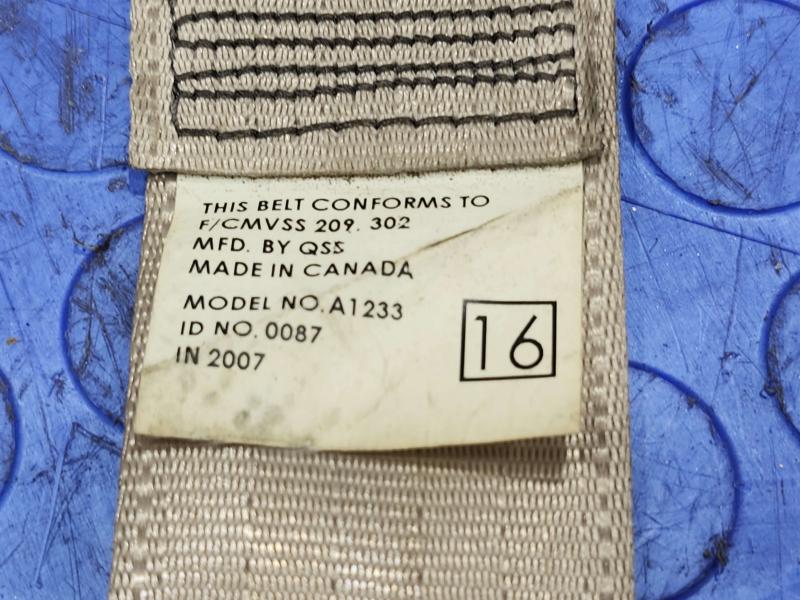 2007 Toyota Tundra Rear Seat Belt
