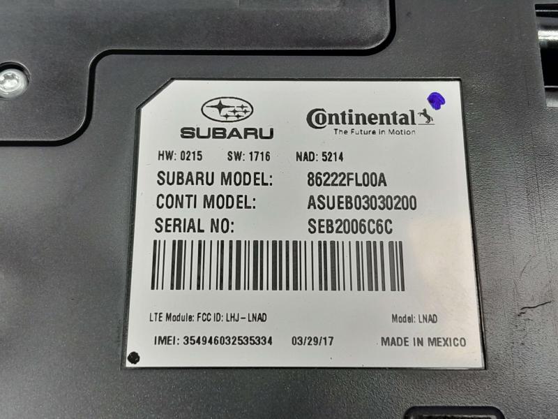 2017 Subaru Impreza Chassis Brain Box