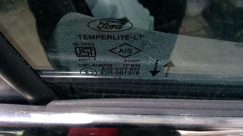 2018 - 2022 Ford Ecosport Front Door Glass RH Passenger Side OEM LN1Z5821410A