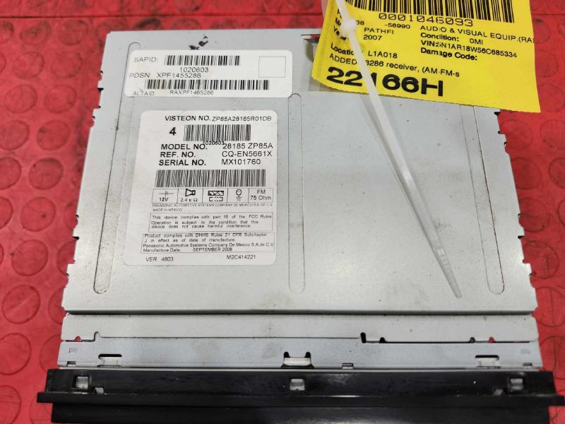 2007 Nissan Pathfinder Audio & Visual Equip.(Radio)