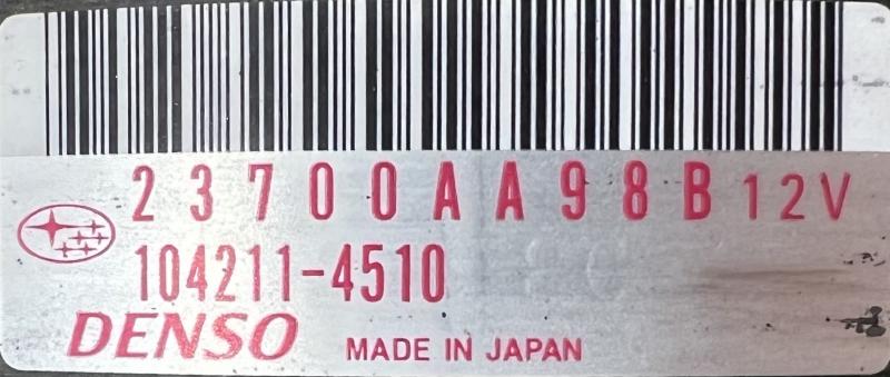 2017 - 2023 Subaru Impreza Alternator Assembly Denso OEM 23700AA98B