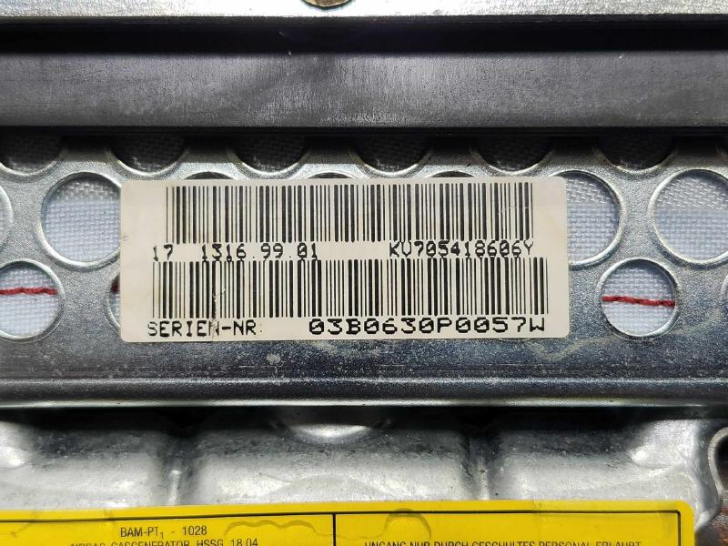 2003-2008 BMW Z4 Passenger Knee Bolster Air Bag Right Side Black OEM 72127054186
