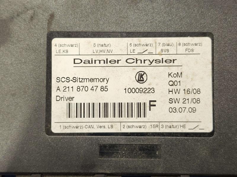 2006 Mercedes Clk Chassis Brain Box
