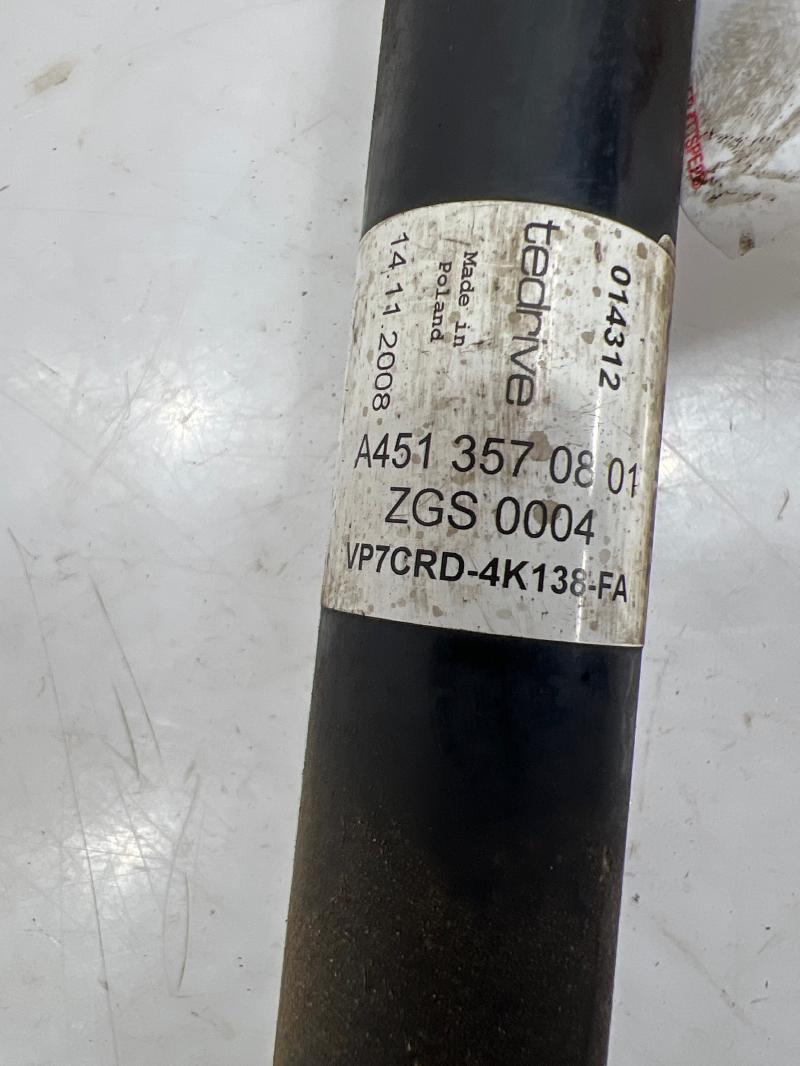 2009 Smart Fortwo CV Drive Axle RH Passenger Side Genuine OEM 4513570801