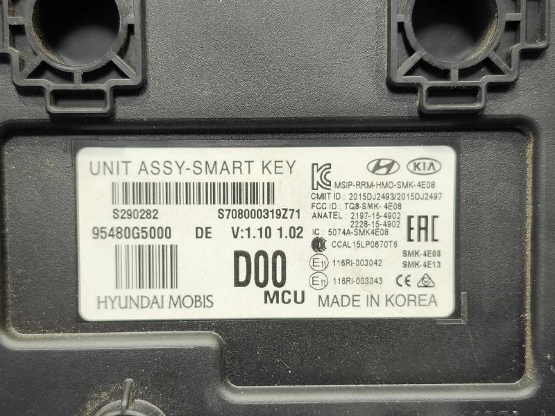 2017 Kia Niro Smart Key Keyless Ignition Control Module OEM 95480G5000