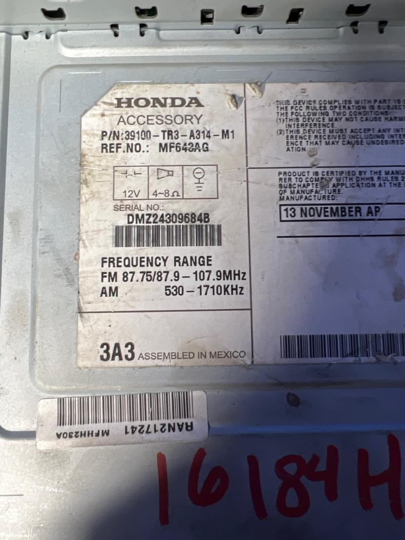 2014 Honda Civic Audio & Visual Equip.(Radio)