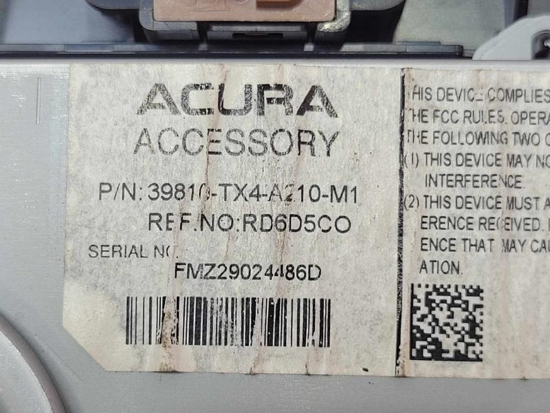 2016-2018 Acura RDX Dash Navigation Display Screen Assembly Genuine OEM 39810TX4A21