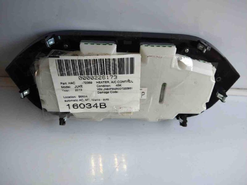 2013 Nissan Juke Heater A/C Control