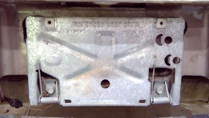1980-1984 Oldsmobile Ninety Eight Fuel Filler Door License Bracket OEM
