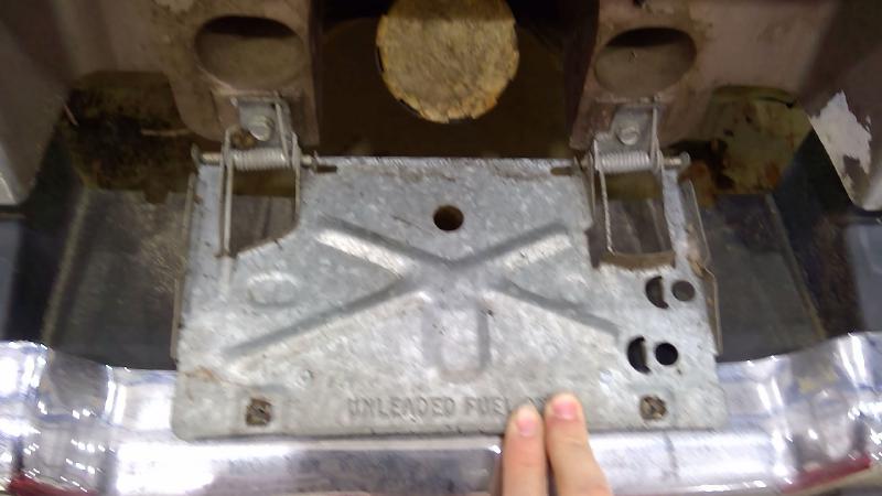 1980-1984 Oldsmobile Ninety Eight Fuel Filler Door License Bracket OEM