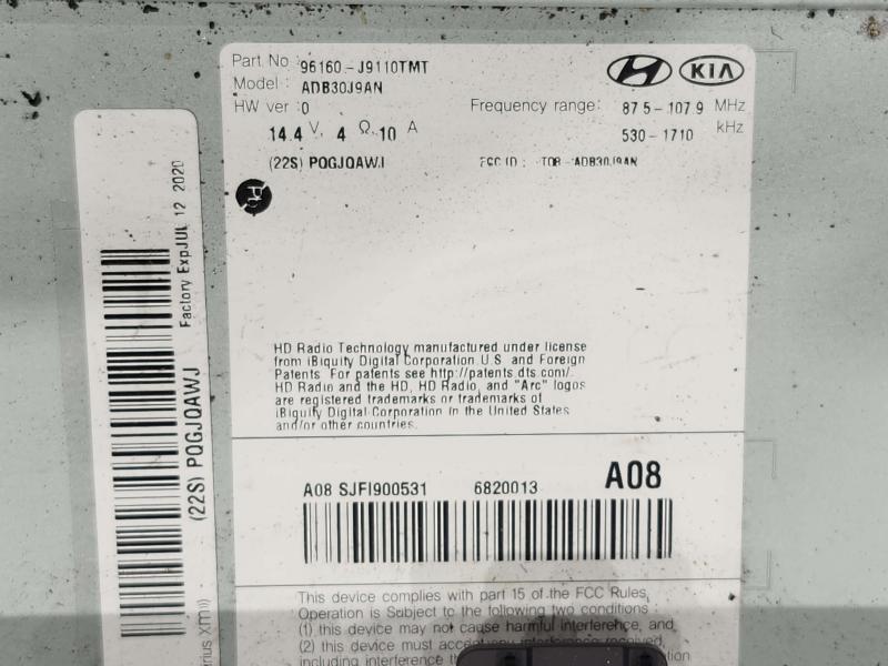 2019 Hyundai Kona Audio & Visual Equip.(Radio)