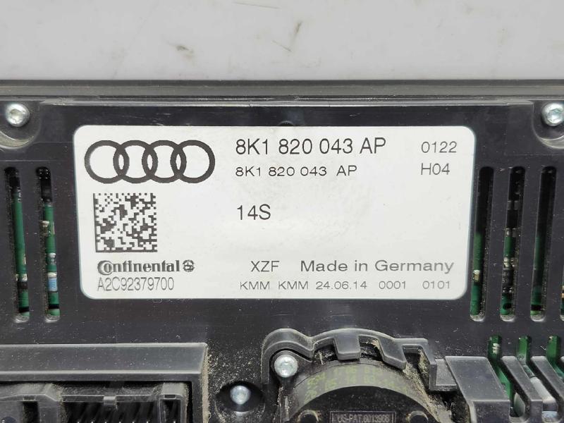 2015 Audi A4 Heater A/C Control