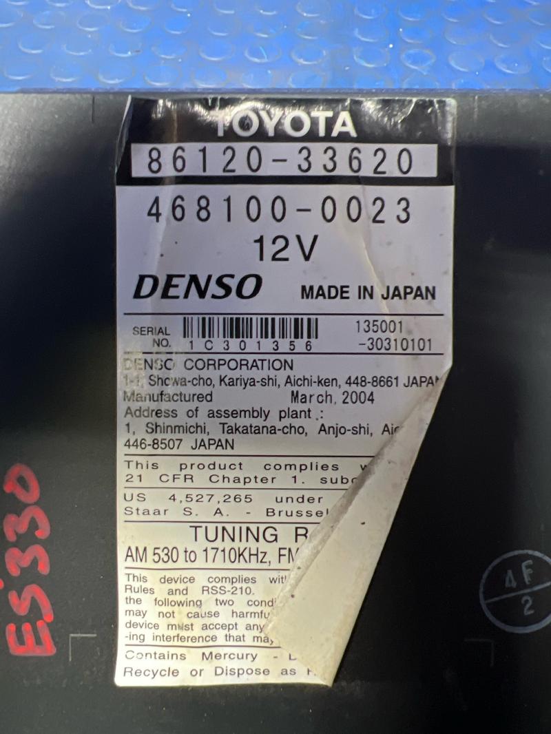 2004 Lexus ES330 Info-Gps-Tv Screen