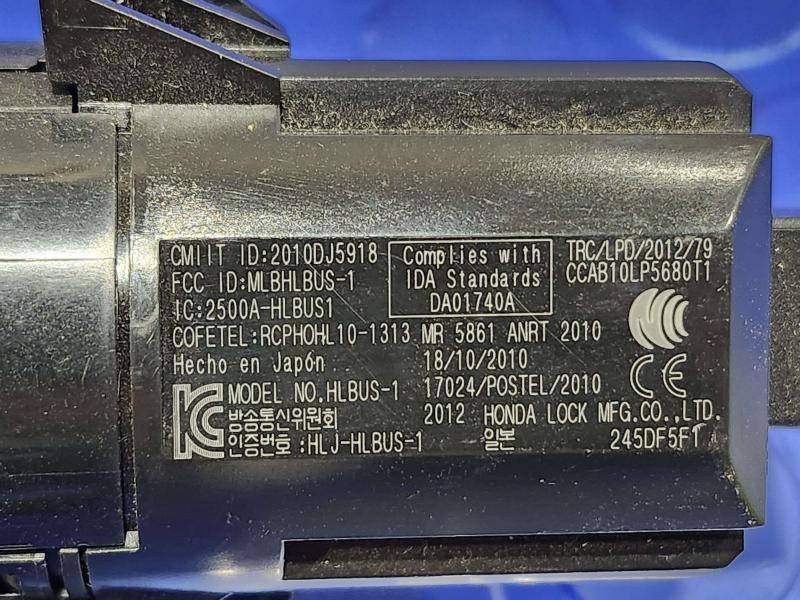 2016 Acura ILX Ignition Switch(W/O Cyl& Key)