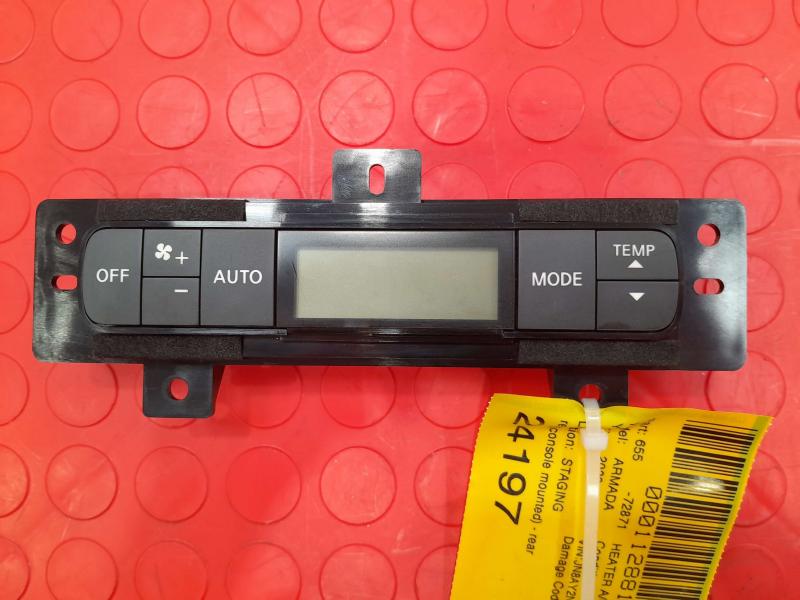 2017-2020 Nissan Armada Rear Temperature Climate Control Panel OEM 275111JD1A